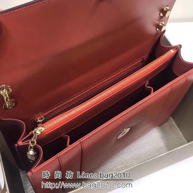 BVLGARI寶格麗 專櫃同步新款 Serpenti雙層琺瑯蛇頭包 鏈條單肩斜挎包 B35362 FYD1334